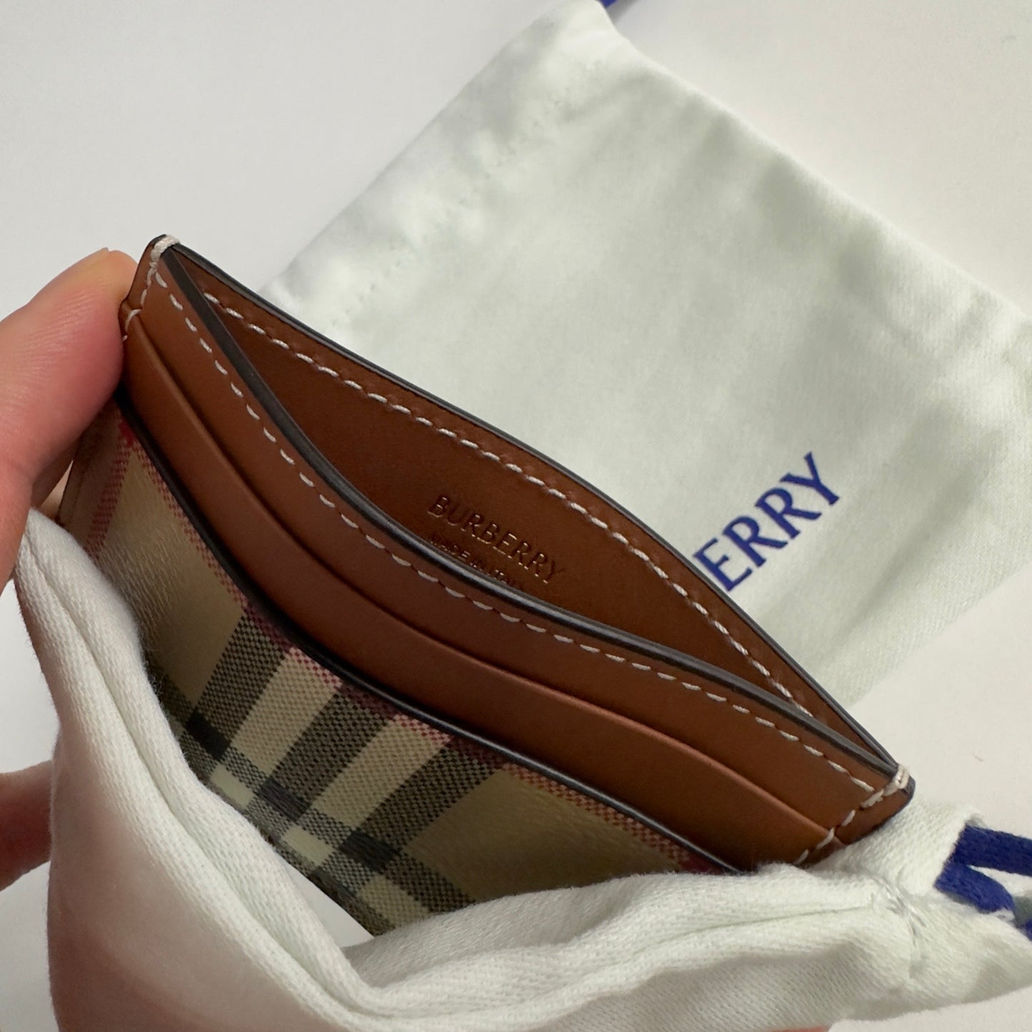 Burberry Check Card Holder
