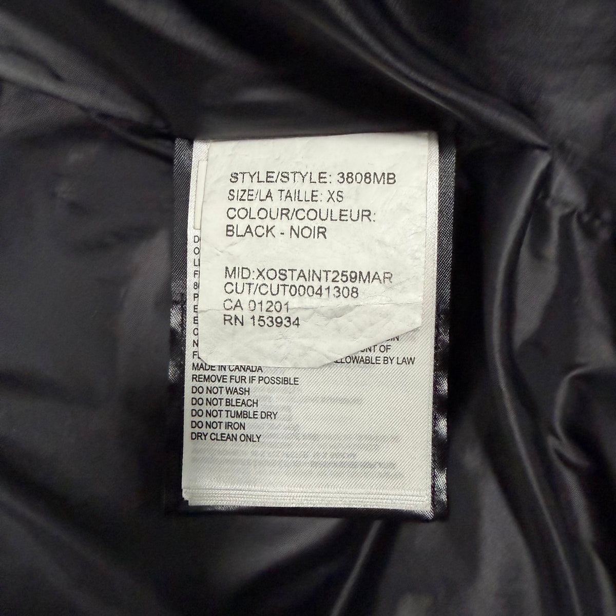 Wyndham Parka Heritage Black Label - Black XS (Pre Owned) | Canada Goose