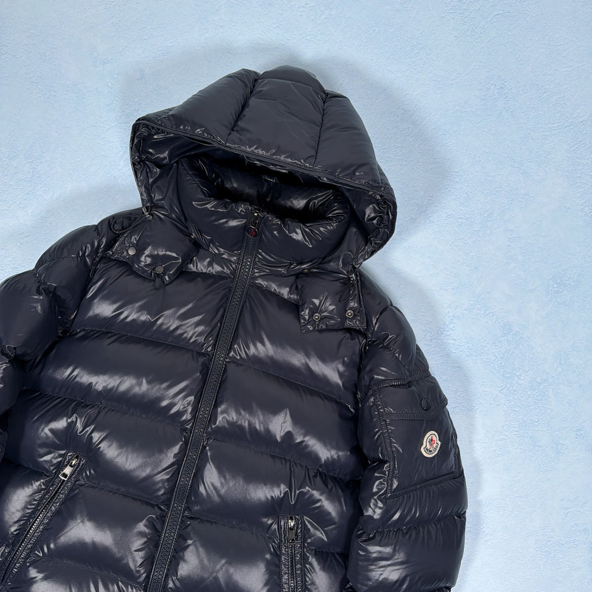 Maya Down Jacket - Navy S/M (Pre Owned) | Moncler