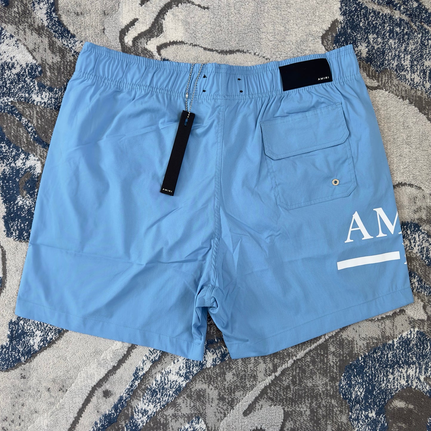 Amiri Ma Bar Logo Swim Shorts - Blue