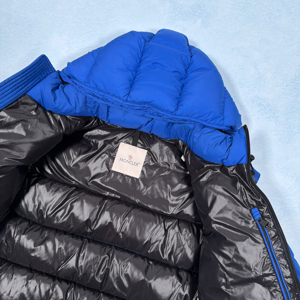 Wilms Down Jacket Black Badge - Blue Small (Pre-Owned) | Moncler