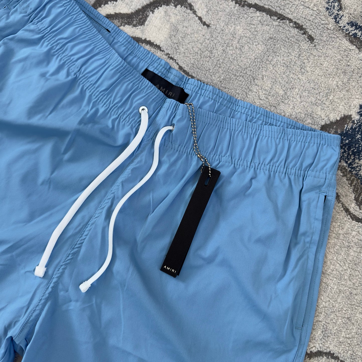 Amiri Ma Bar Logo Swim Shorts - Blue