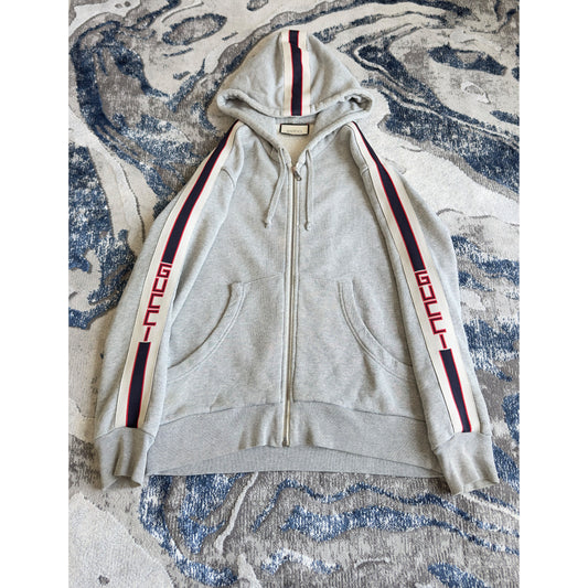 Gucci Stripe Zip-Up Hoodie