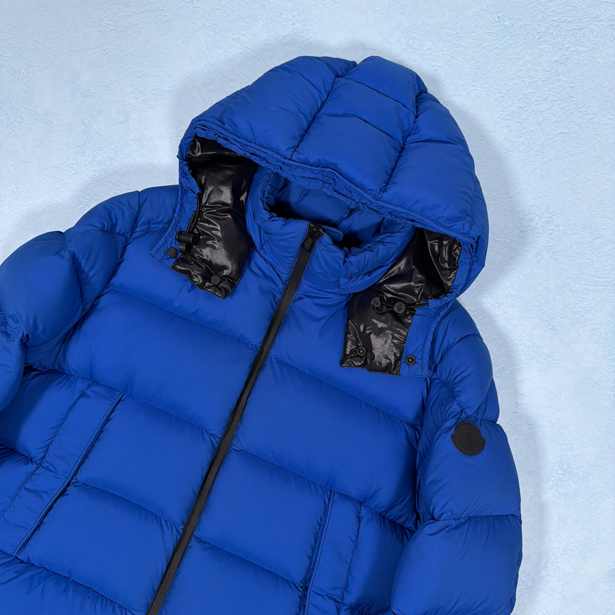 Wilms Down Jacket Black Badge - Blue Small (Pre-Owned) | Moncler