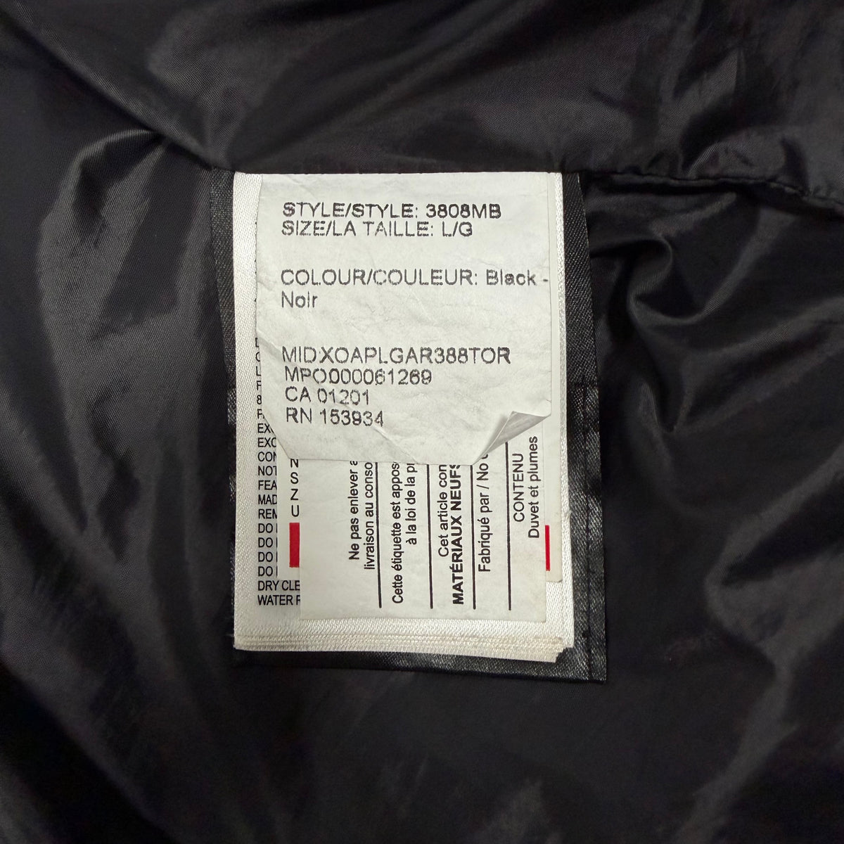Wyndham Parka Heritage Black Label - Black Large (Pre Owned) | Canada Goose