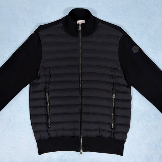 Padded Tricot Zip Cardigan - Black (Pre Owned) | Moncler