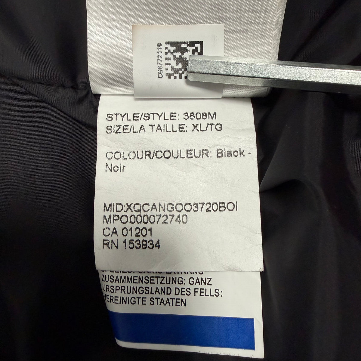 Wyndham Parka Heritage - Black XL (Pre Owned) | Canada Goose