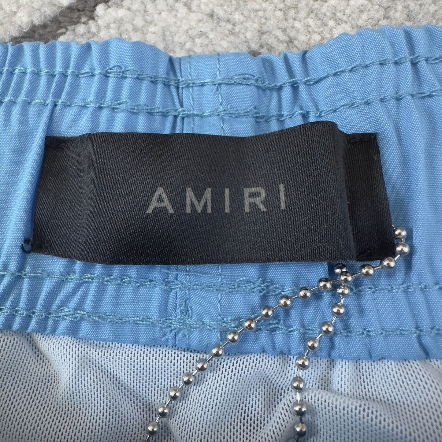 Amiri Ma Bar Logo Swim Shorts - Blue